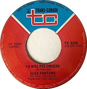 Alex Fontaine -- Goodbye / Tu n'es pas sincere - 7