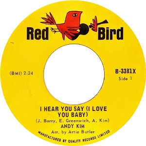 Andy Kim · I Hear You Say (I Love You Baby) / Falling in Love - 7