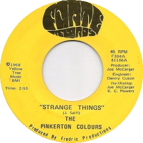The Pinkerton Colours -- Strange Things / Girl by the Bay - 7